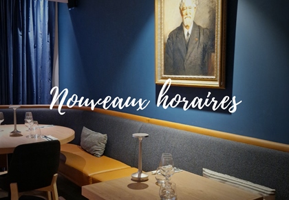 Restaurant 'Le Carré' - Nouveaux horaires