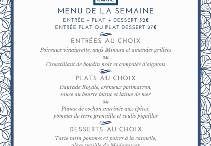 Menu de la semaine - Le Carré