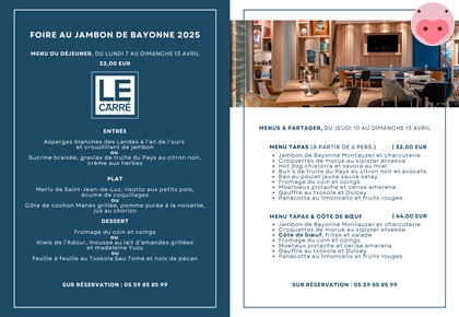 Menus - Foire au jambon 2025